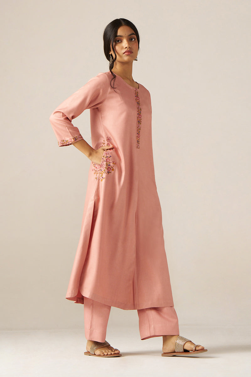 Pale Blush Pashmina Co-ord Set