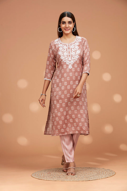 Rayon Two-piece Kurta Set