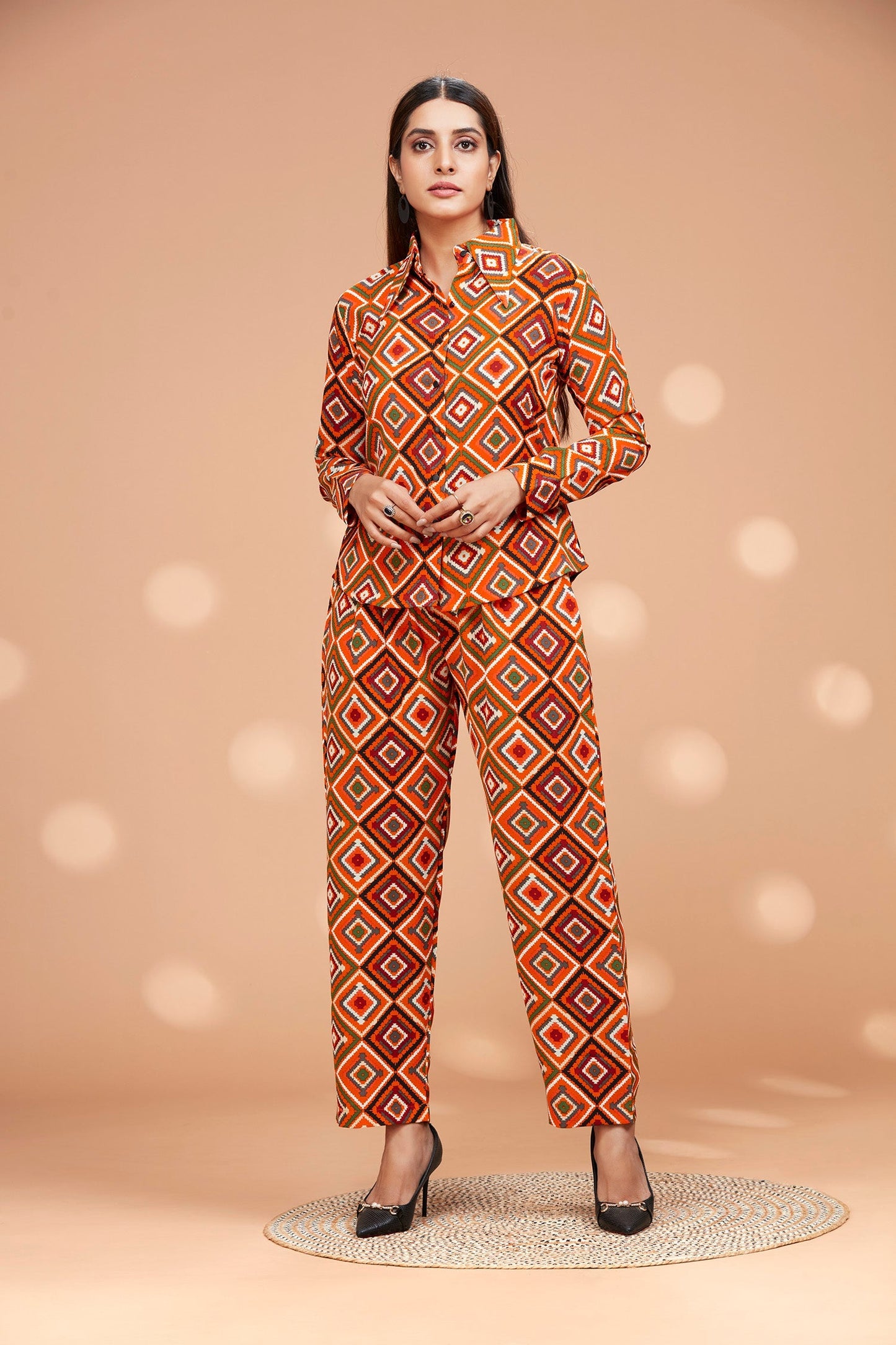 Honeybee Pattern Multi Color Co-Ord Set