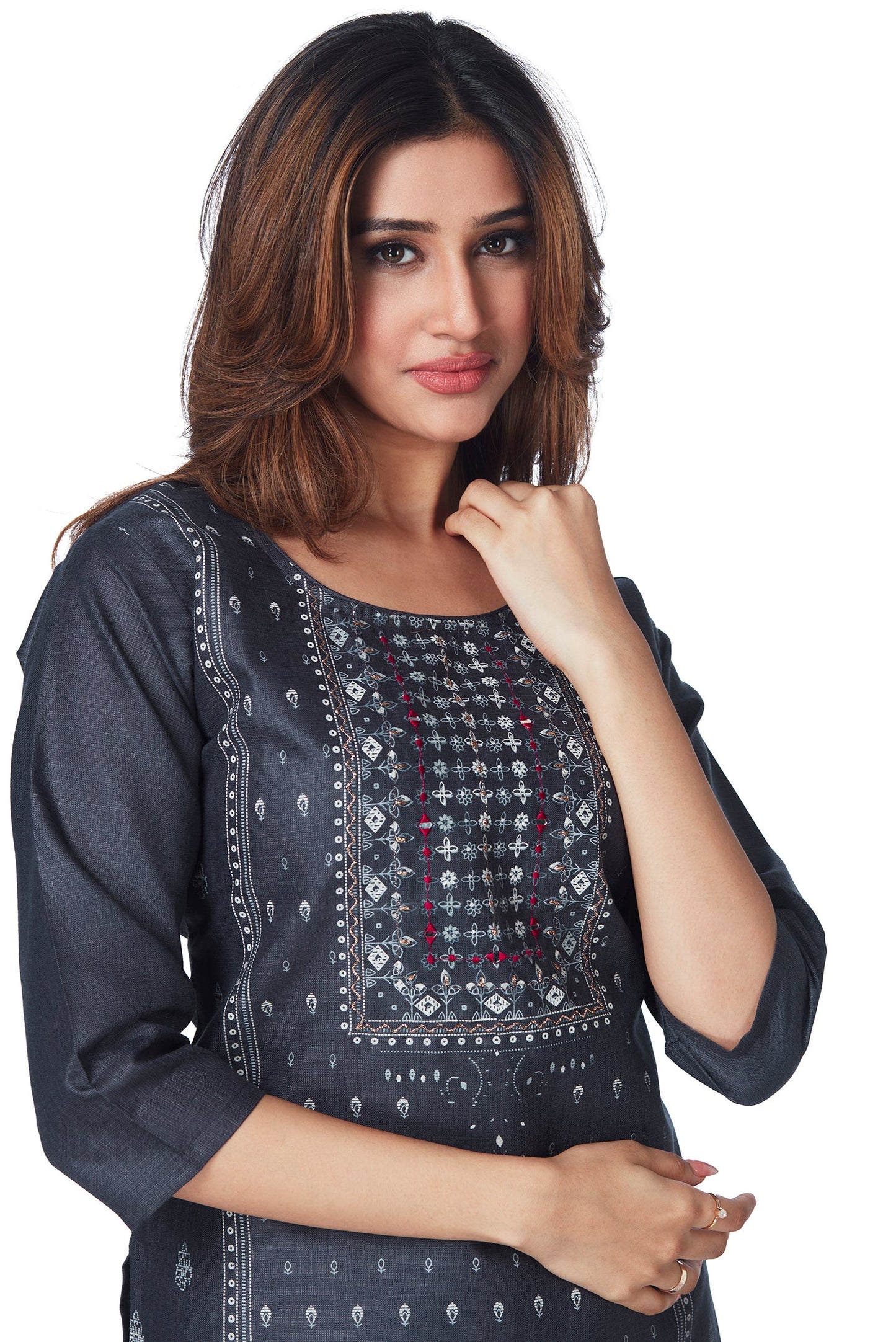 Dailywear Stylish cotton Kurti - Grey