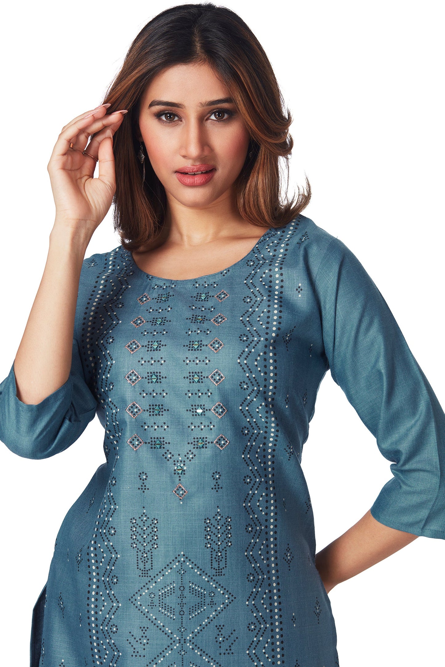 Dailywear Stylish cotton Kurti - Blue