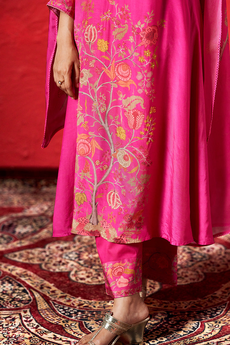 Lilac Rose Muslin Print Salwar Suit