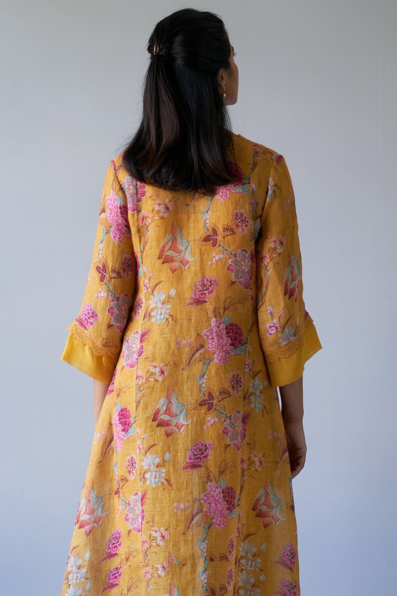 Mustard Yellow Chintz Printed Co-ord Set