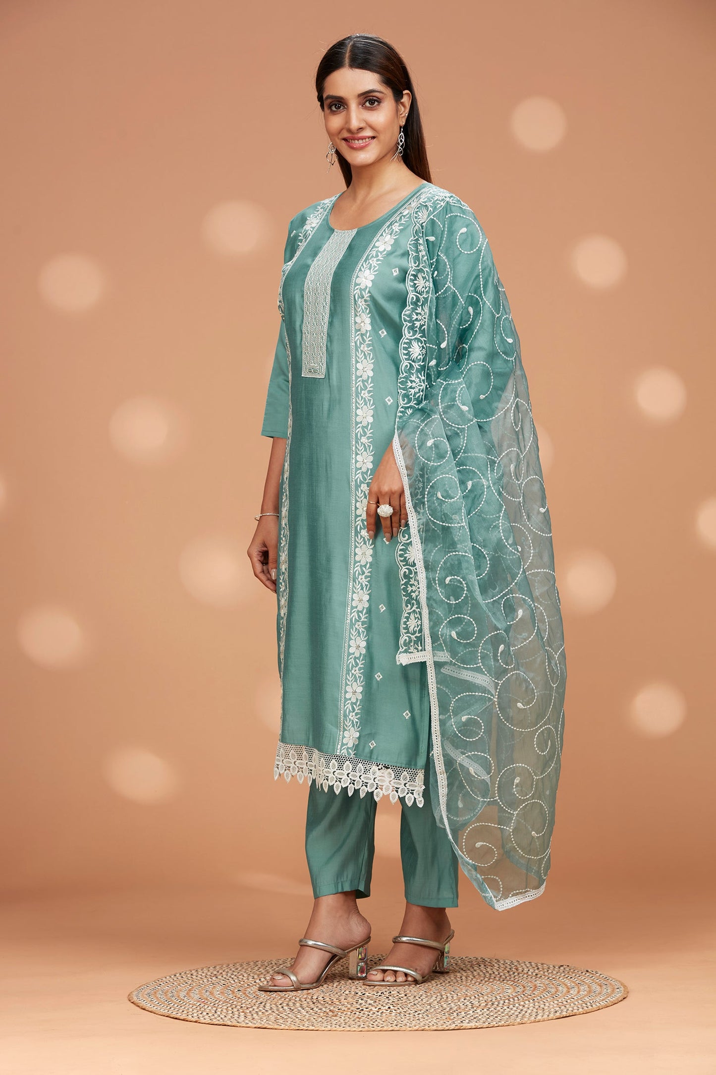 Three-Piece Evening Wear Kurta Set