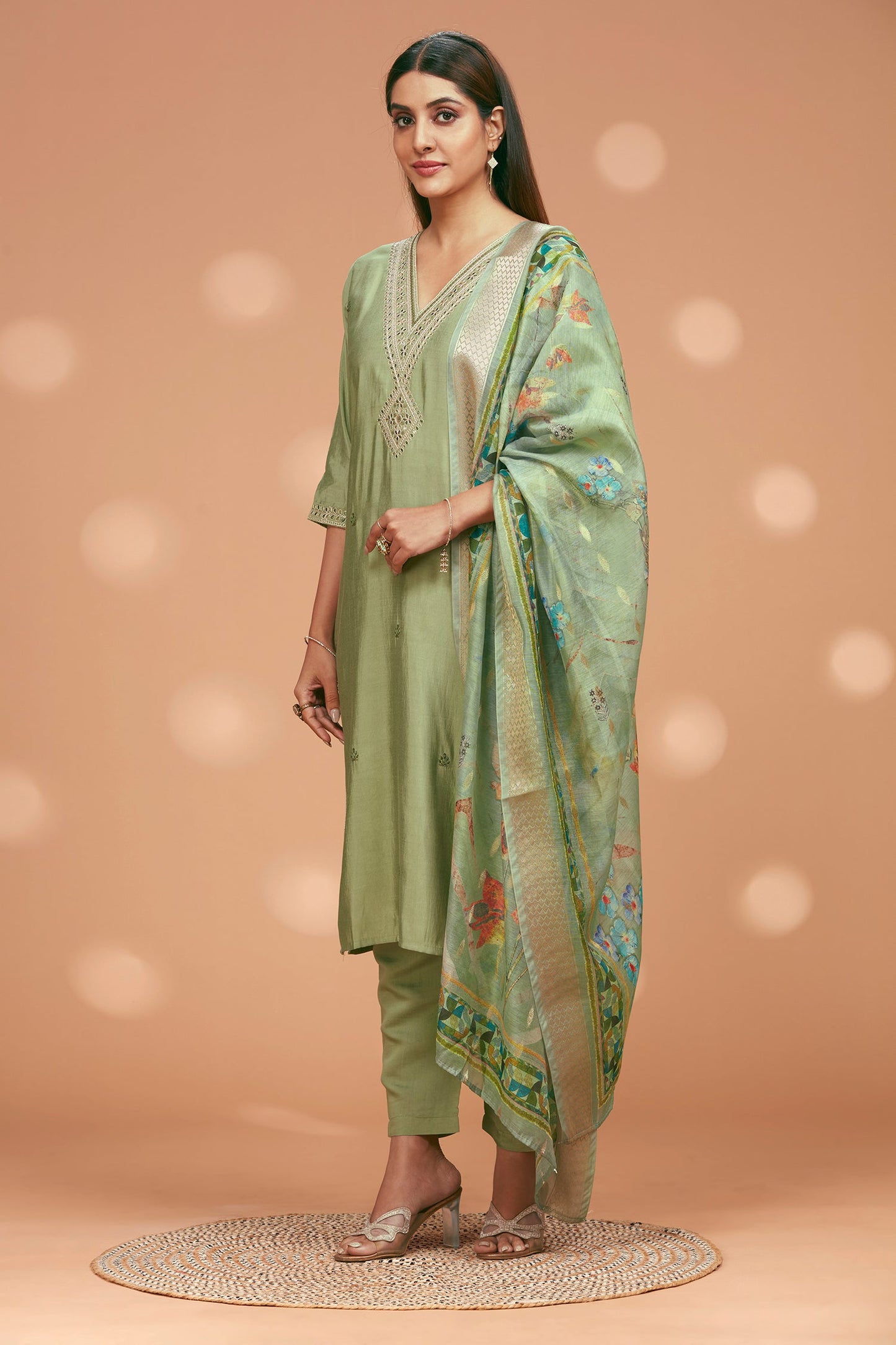 Three-Piece Evening Wear Kurta Set