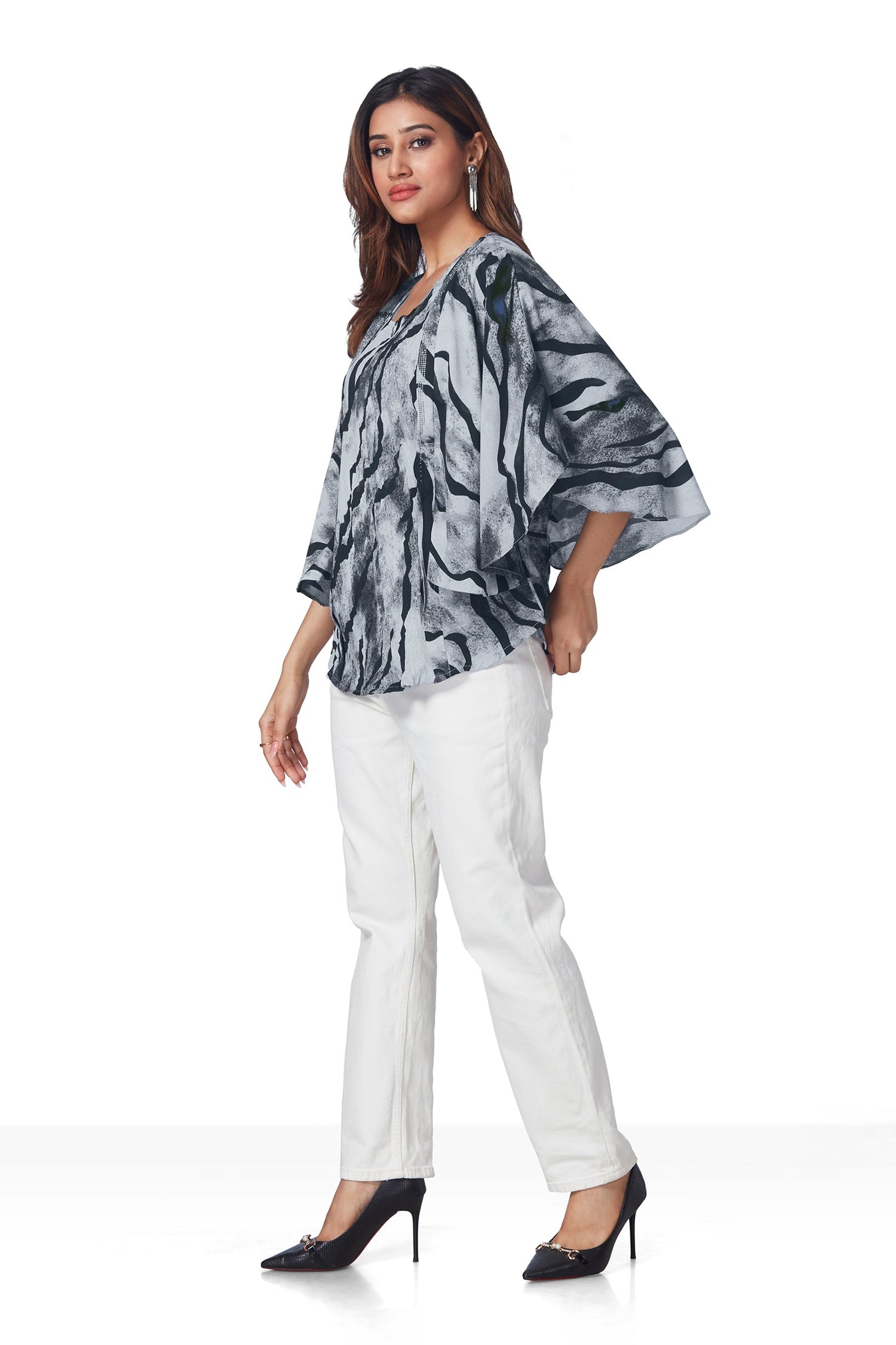 Partywear Kaftan Style Printed Top