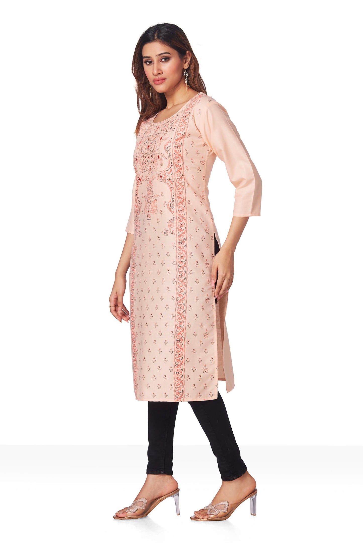 Dailywear Stylish cotton Kurti - Orange