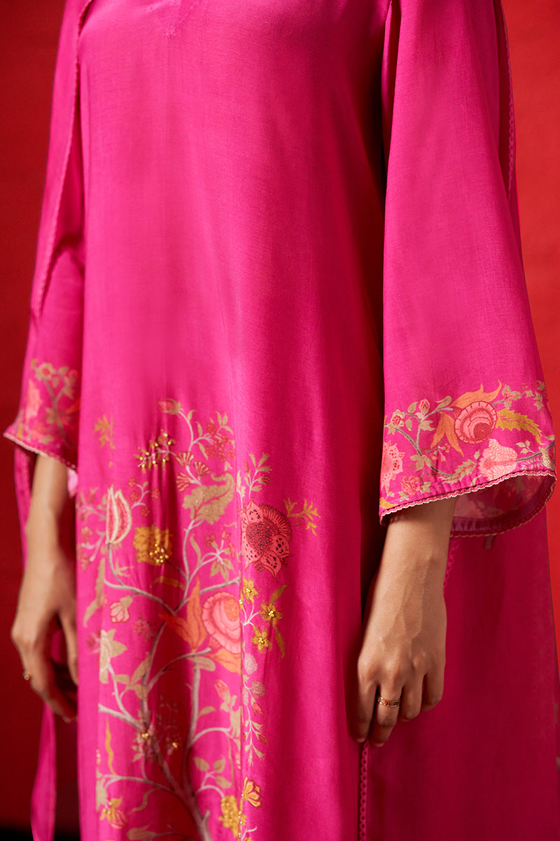 Lilac Rose Muslin Print Salwar Suit