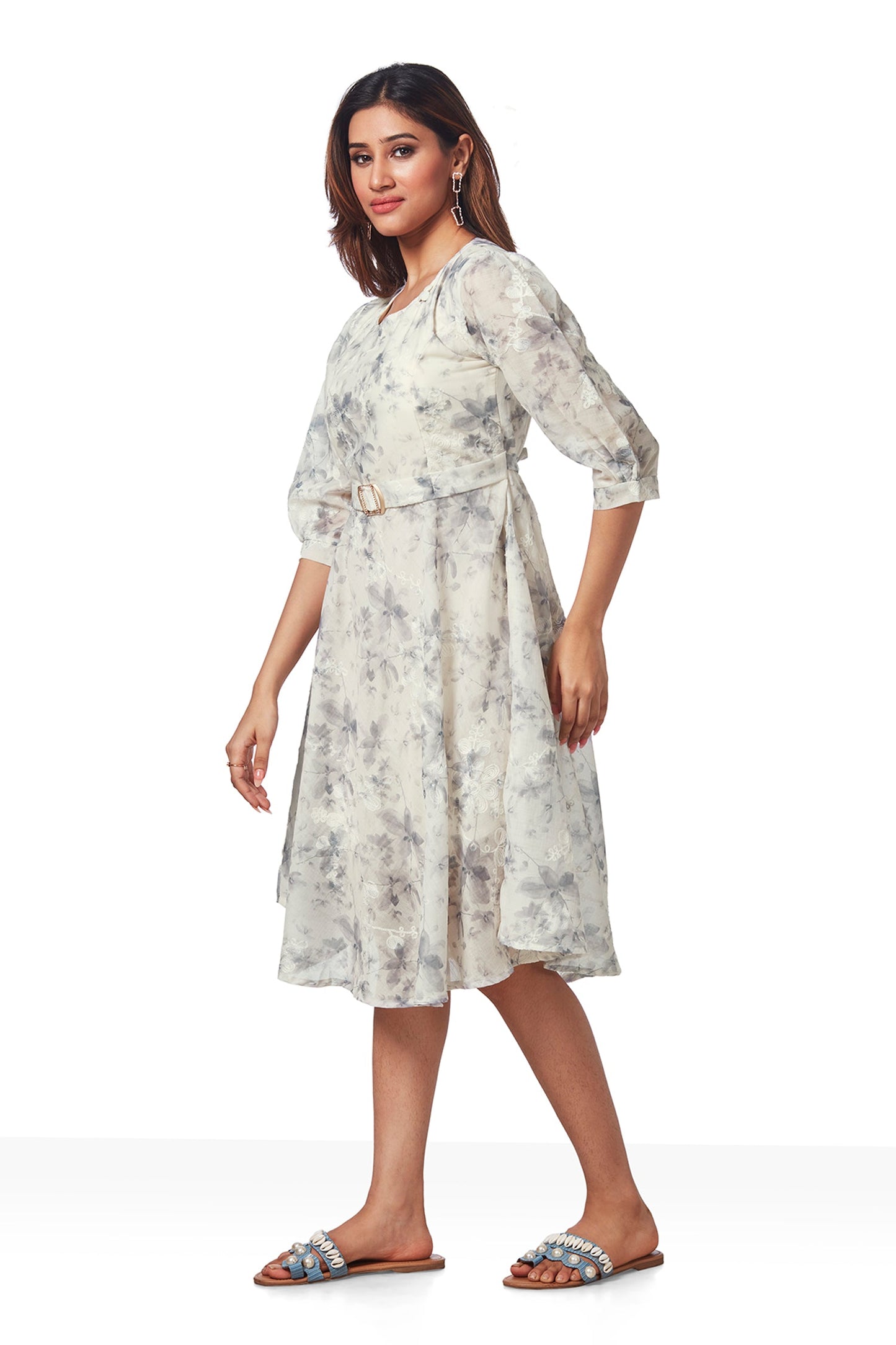 Classy Cotton Floral Printed Tunic Dress