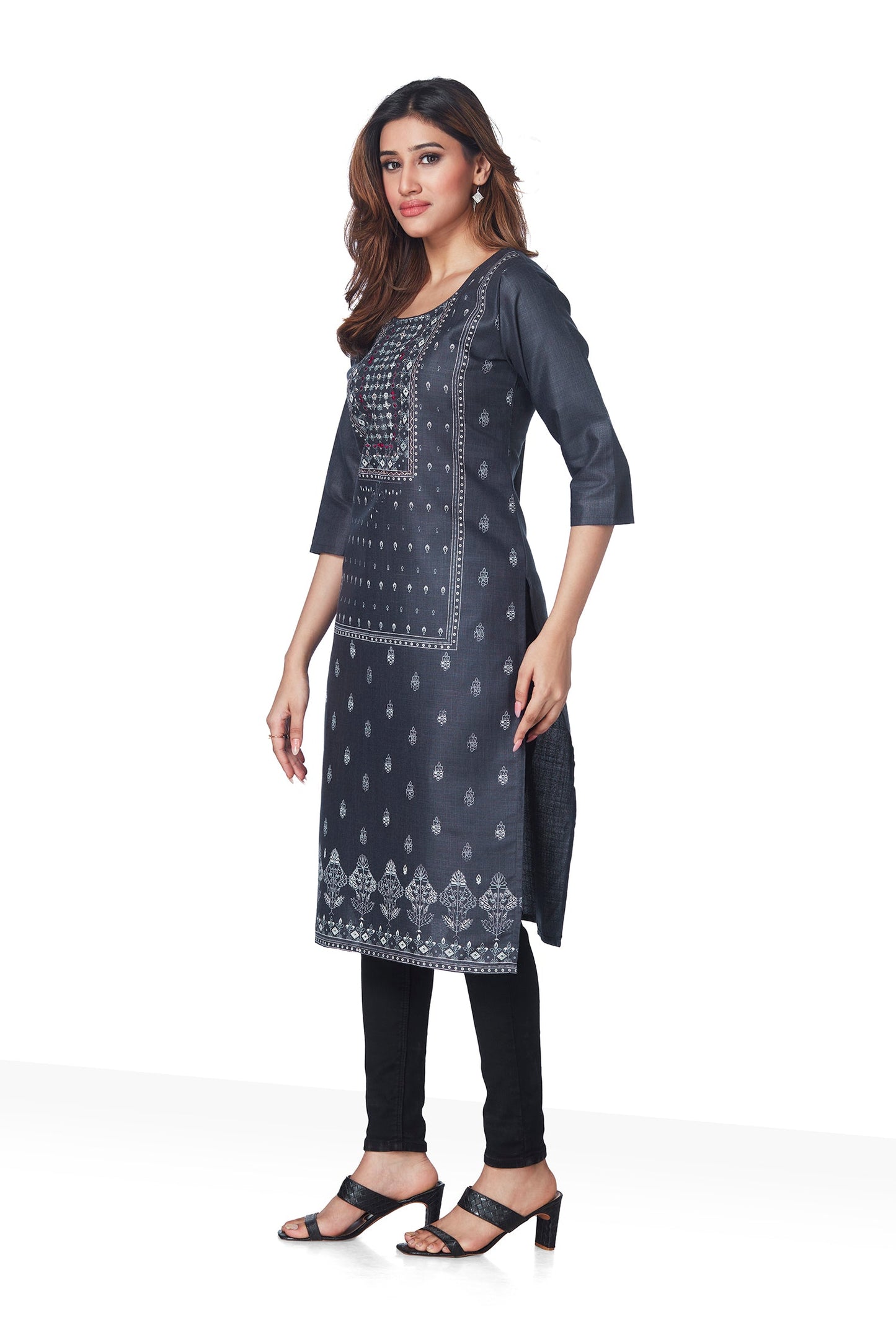 Dailywear Stylish cotton Kurti - Grey