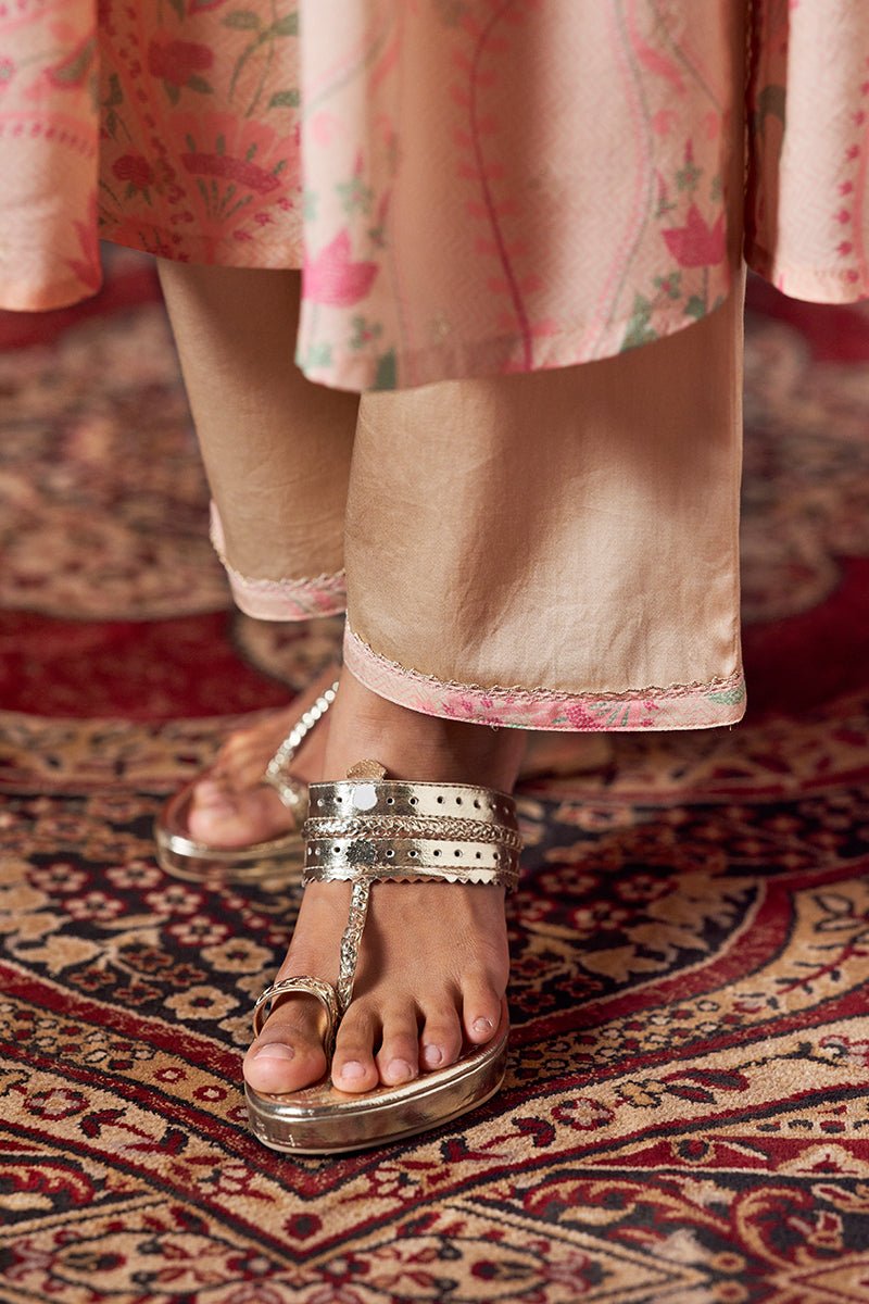 Apricot Illusion and Pink Print Salwar Suit