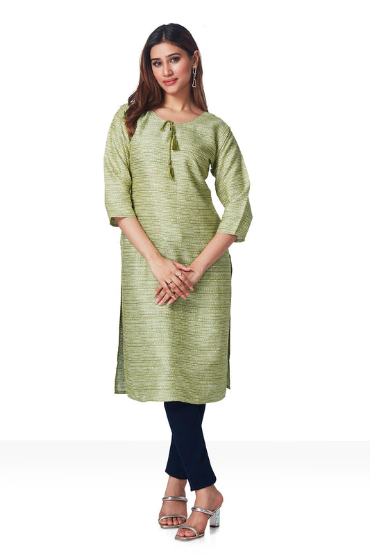 Printed cotton Kurta with stylish Dori