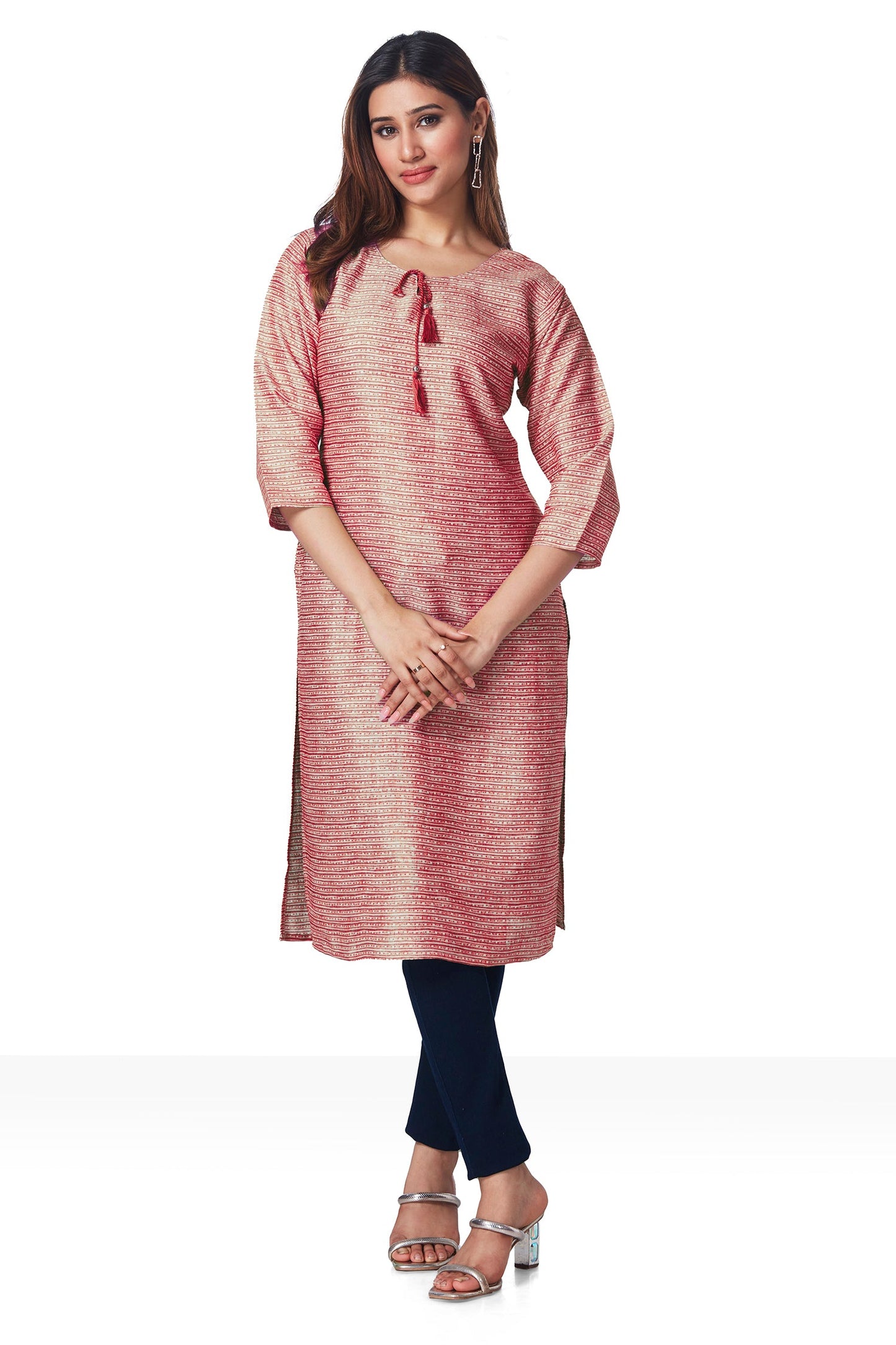 Printed cotton Kurta with stylish Dori