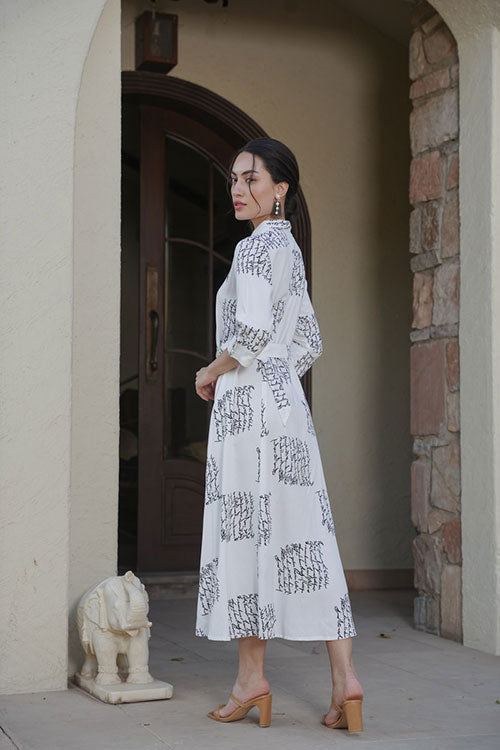 Shirt Long dress with Belt