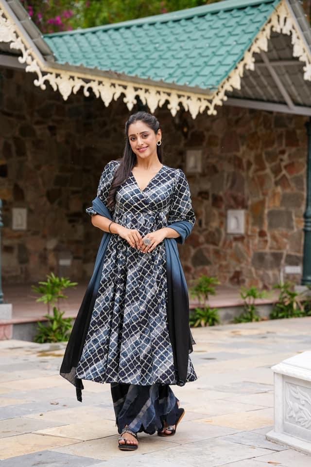 Raghavi rayon kurta-palazzo set