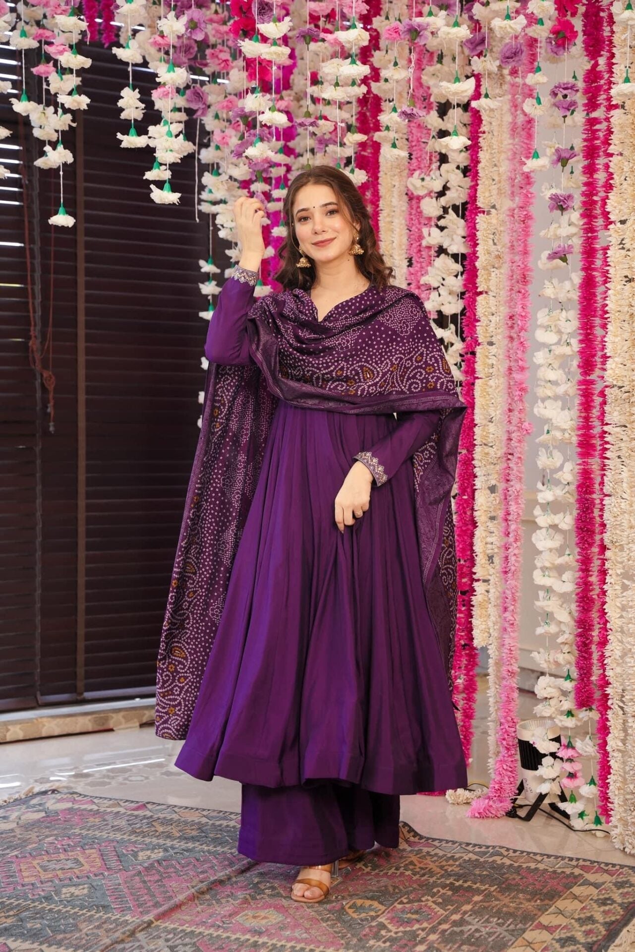 Dreamy purple Muslin suit set