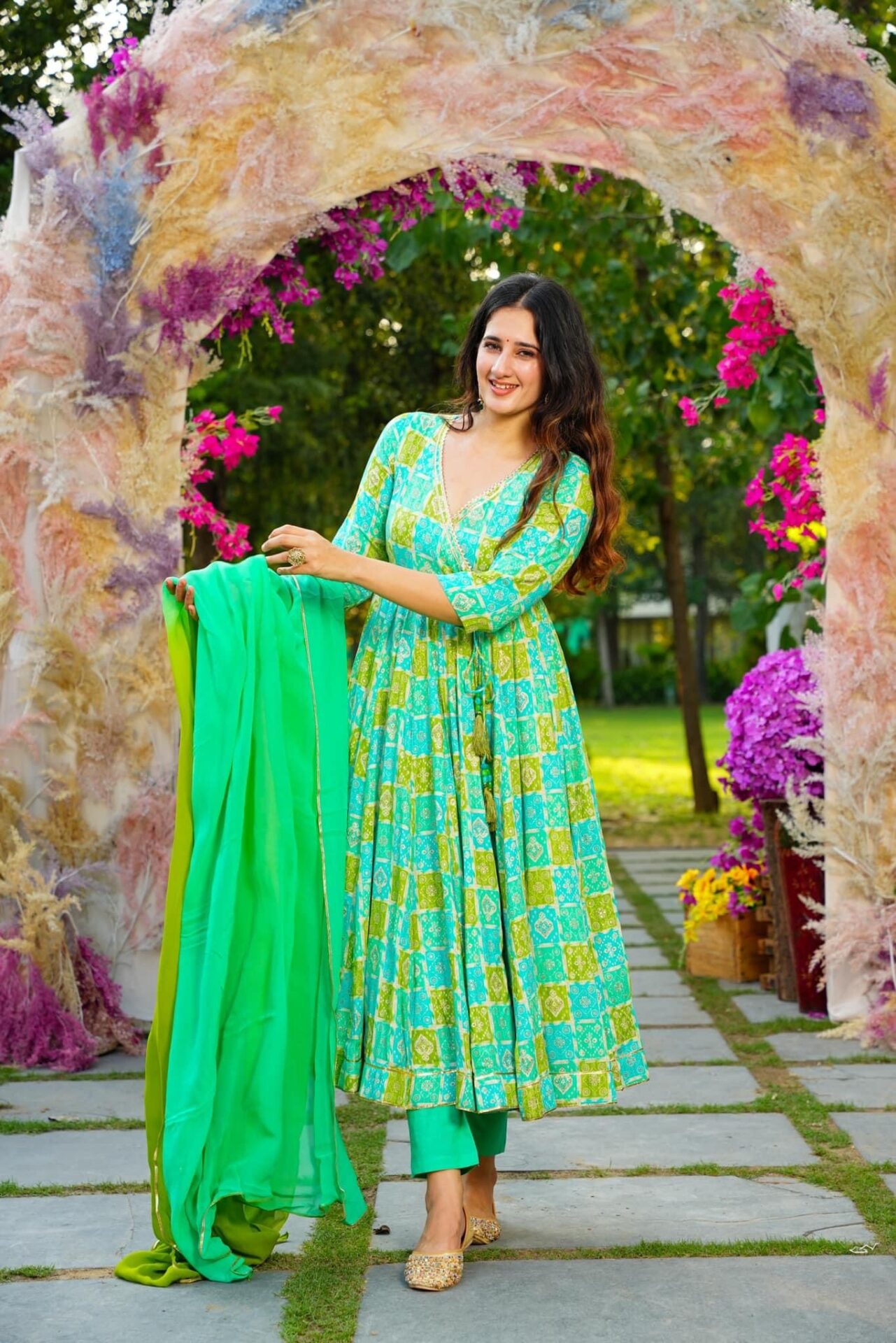 Iris green rayon set