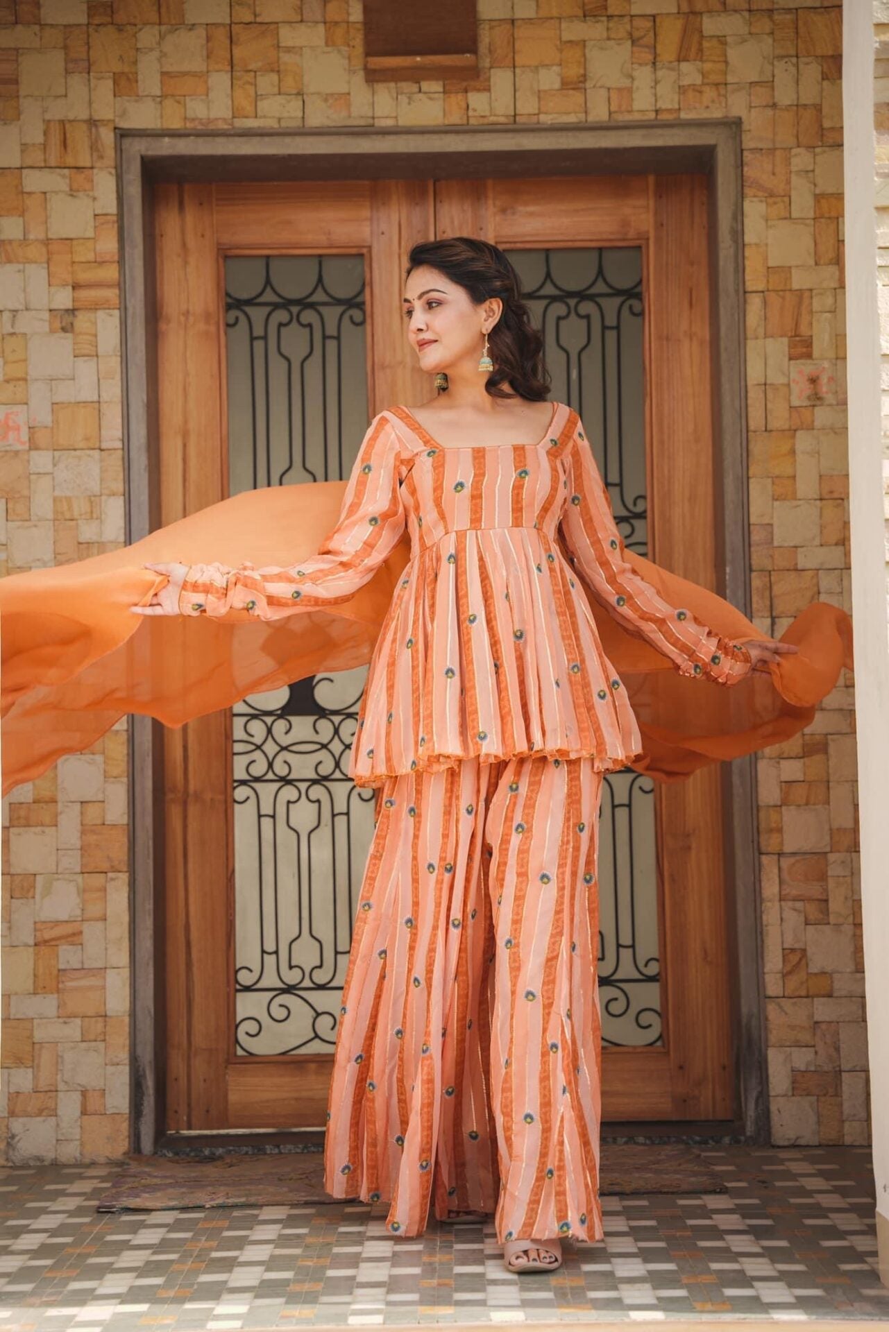 DARSHI GEORGETTE KURTA-PALAZZO SET