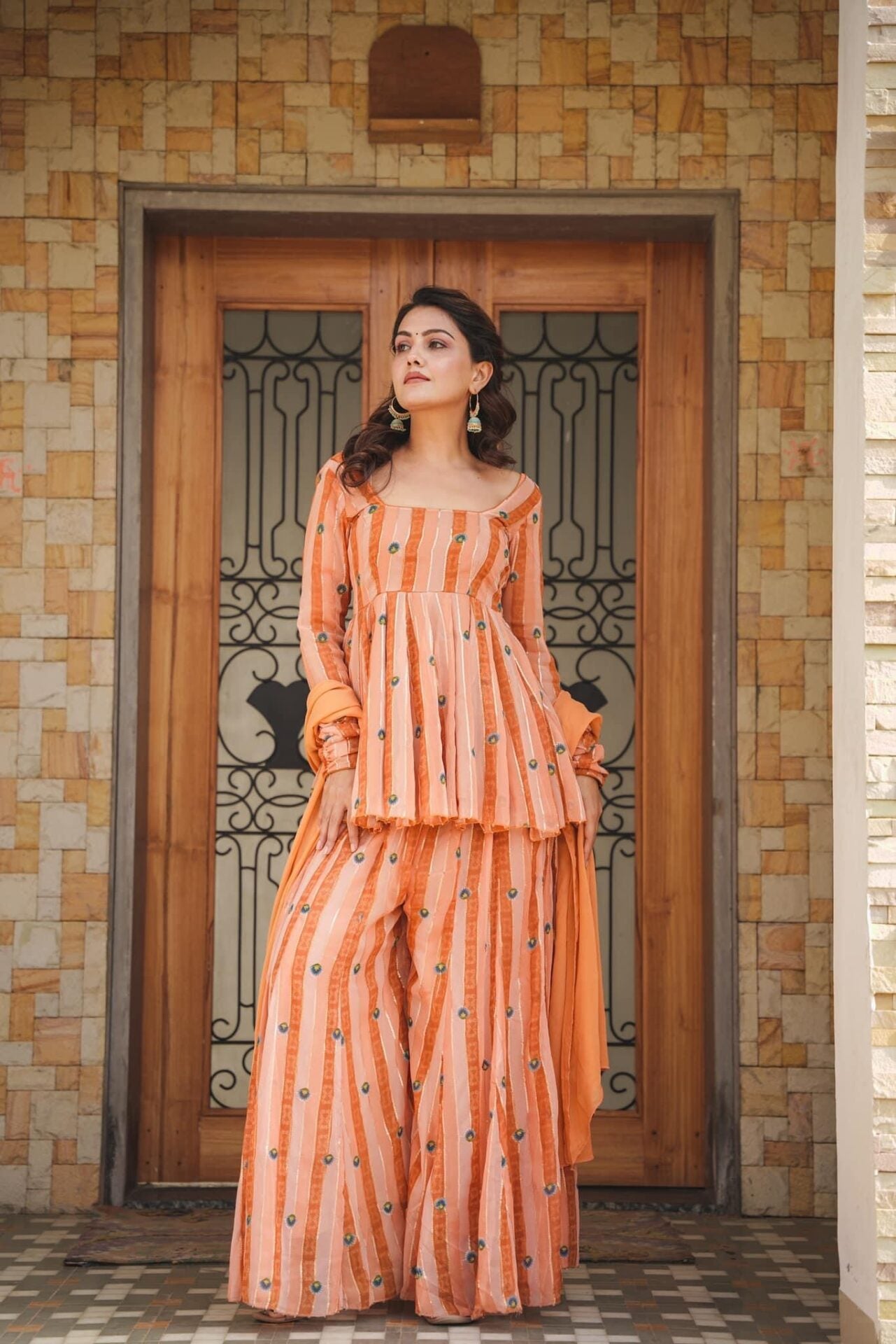 DARSHI GEORGETTE KURTA-PALAZZO SET