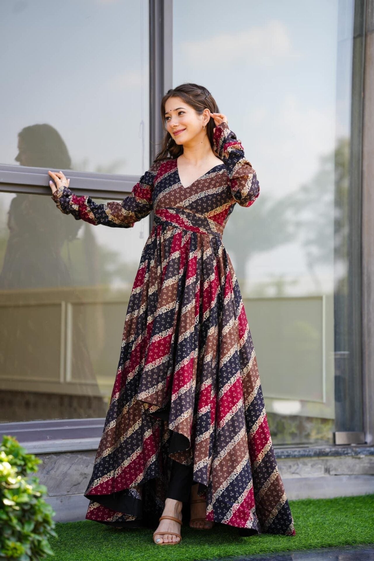 aliza multicolor leheriya suit set