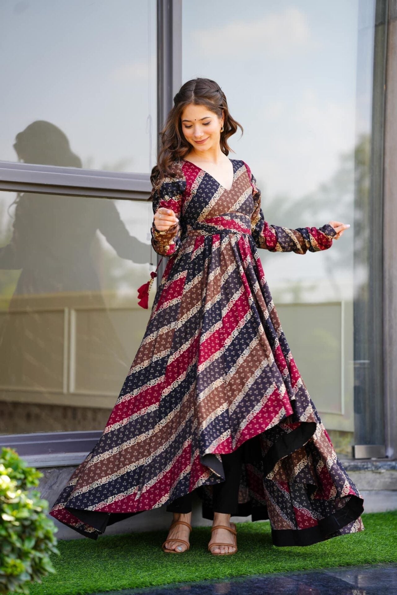 aliza multicolor leheriya suit set