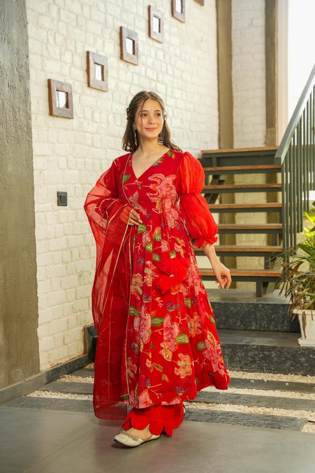 Grishma red suit set