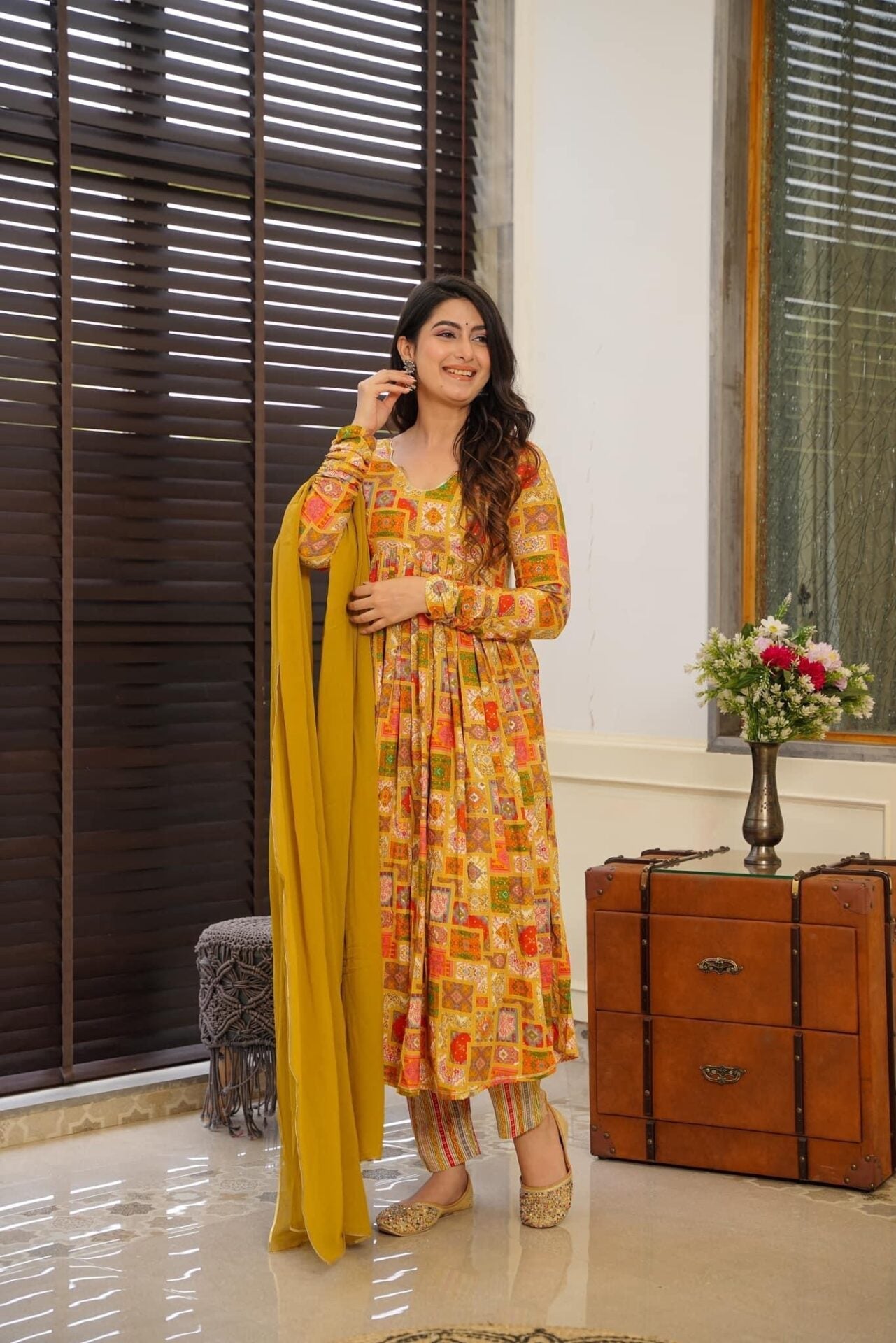 Anusha rayon suit set