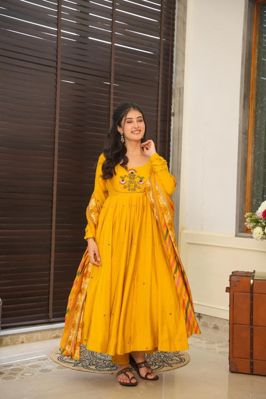 Hadiya yellow suit set