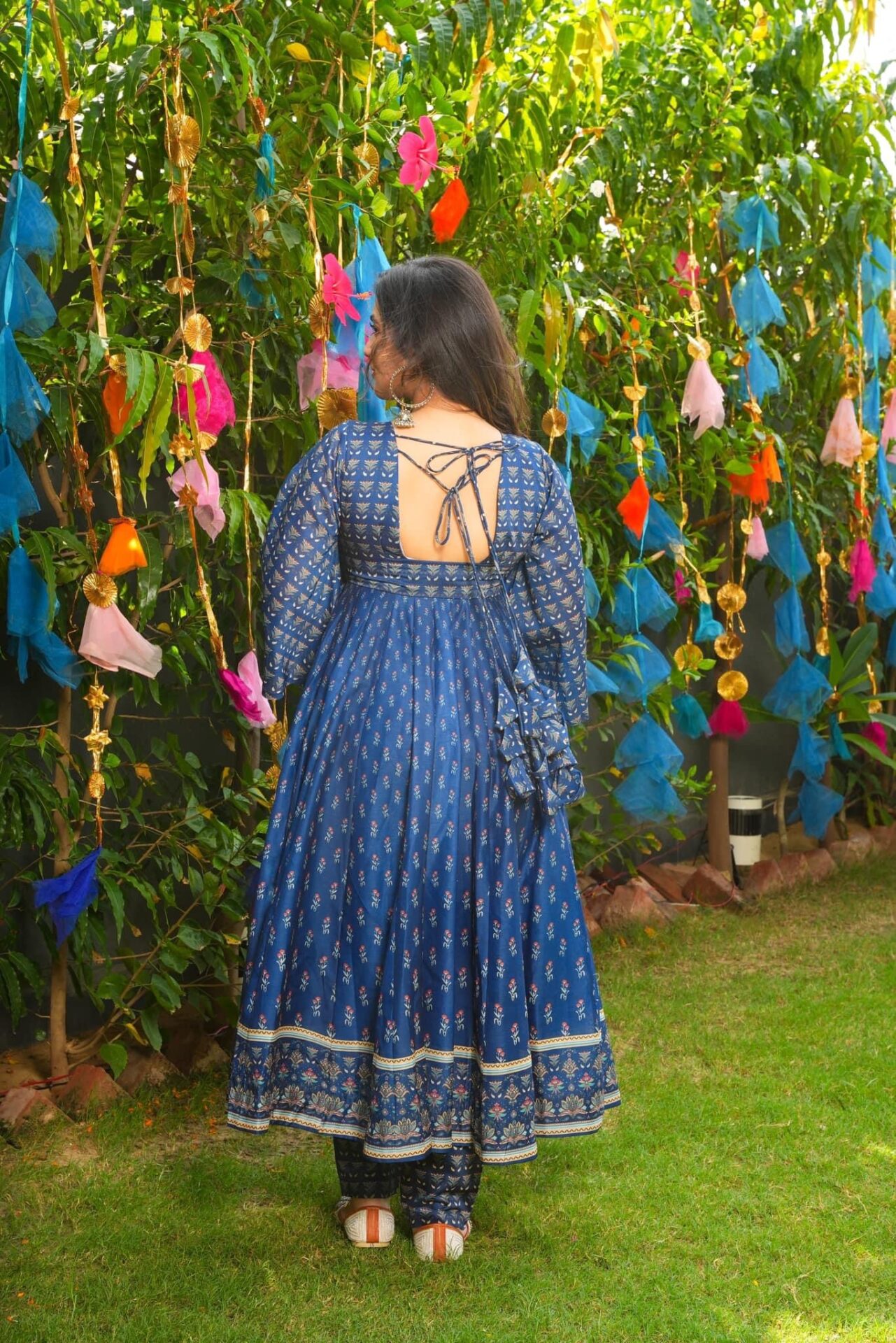 Jignasa blue chanderi suit set