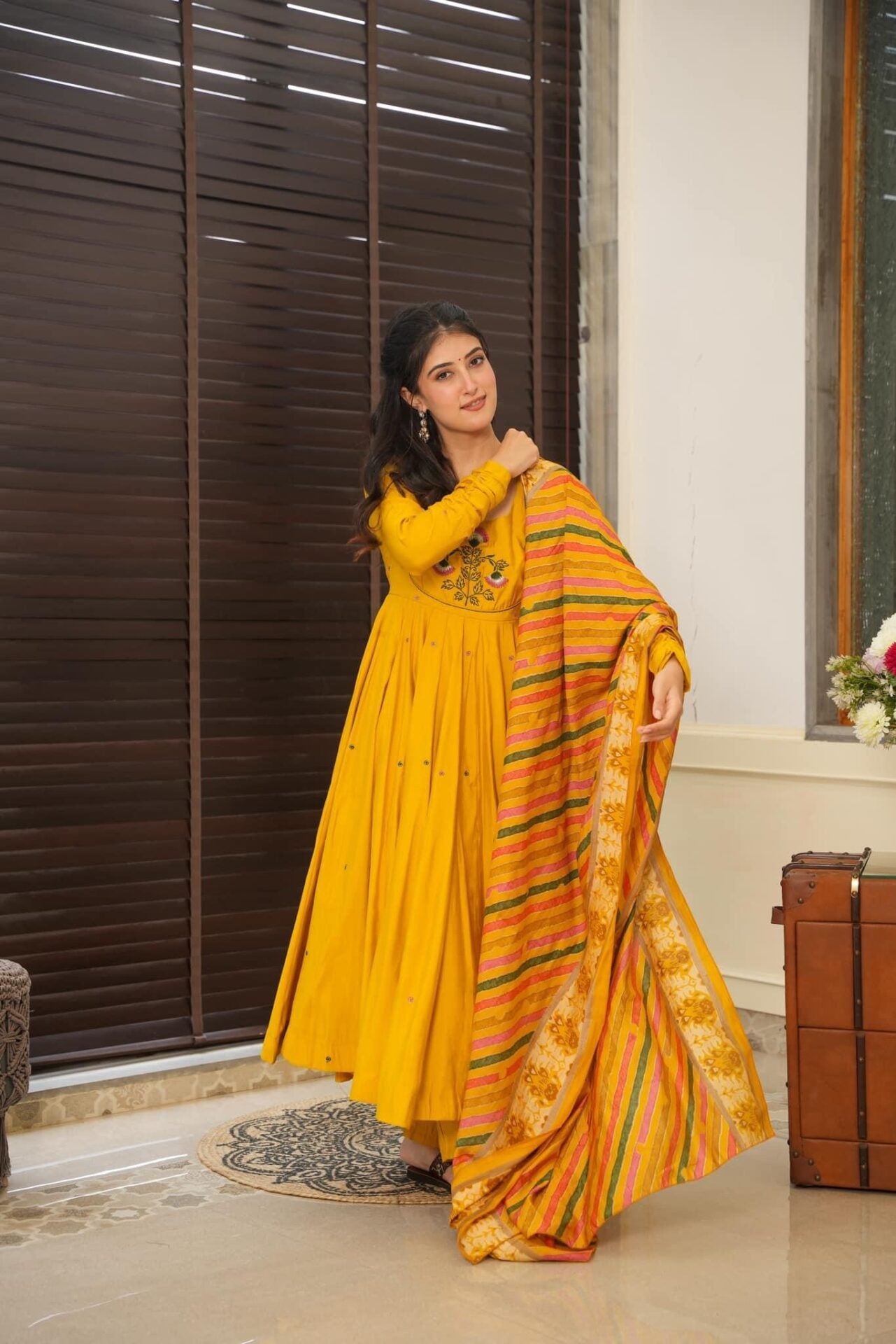 Hadiya yellow suit set