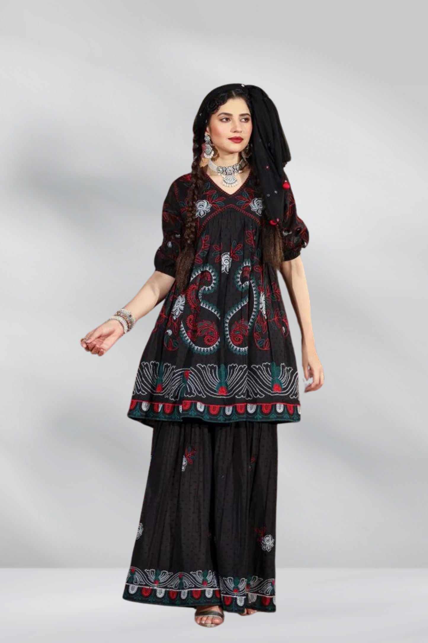 Cotton sharara Co-Ord Set